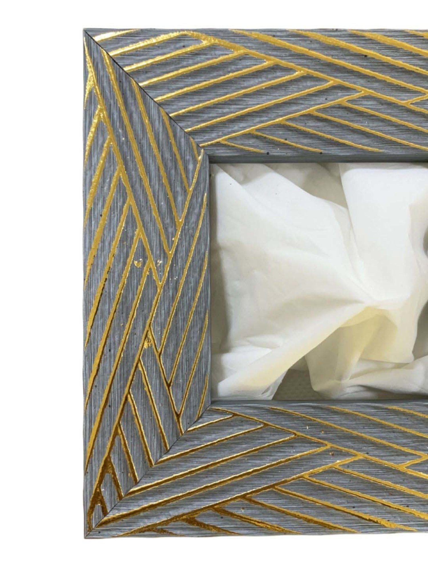 Art Street Grey Engineered Wood Rectangle Tissue Paper Napkin Box