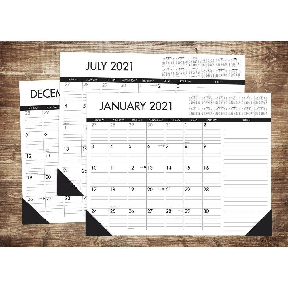 Willow Creek Press,  22x17 B&W Office Desk Calendar 2021