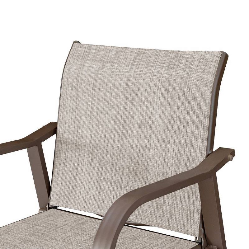 4pc Outdoor Counter Height Bar Stools - Beige - Crestlive Products