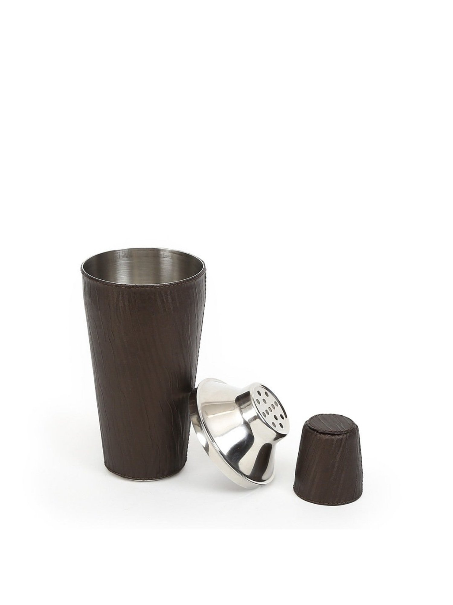 Home4U Brown Stainless Steel Cocktail Shaker With Sheath