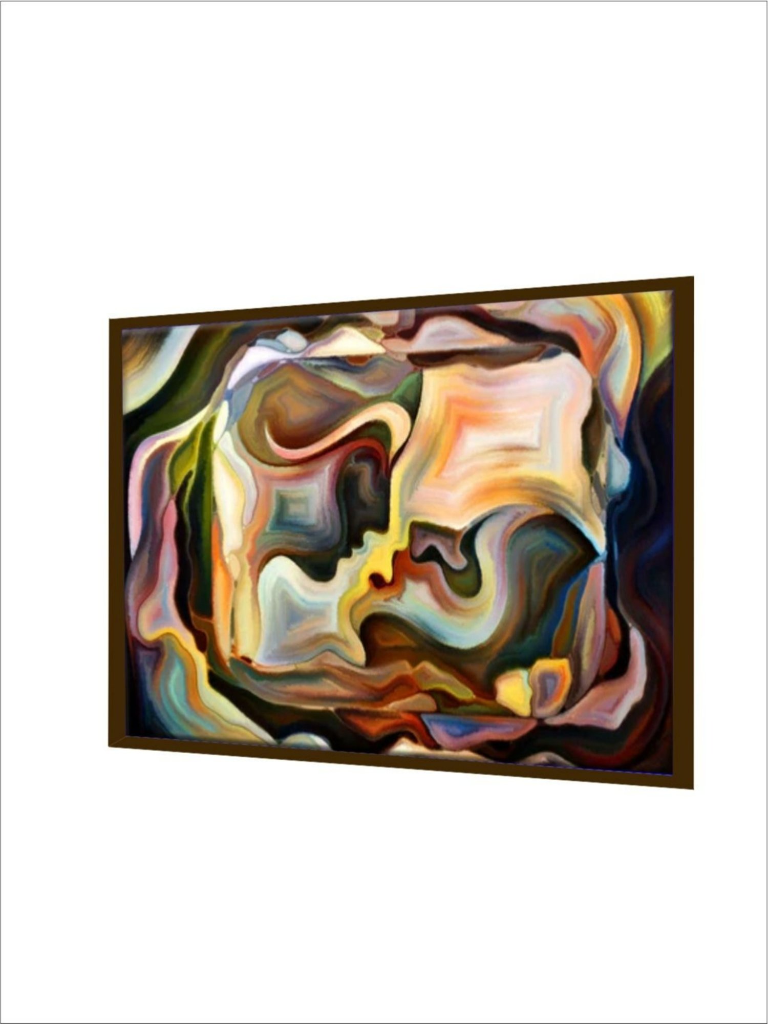 The Art House Abstract Multicolor Canvas Painting
