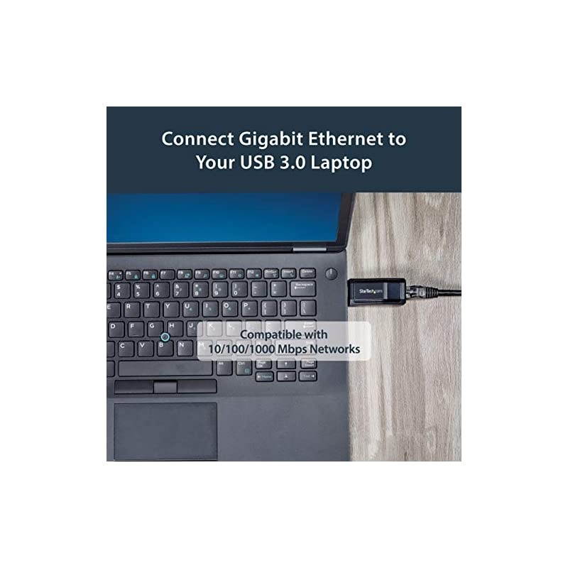 USB 3.0 to Gigabit Ethernet NIC Network Adapter - 10/100/100 Mbps Network Adapter - USB to Ethernet LAN Adapter - USB to RJ45 (USB31000NDS)