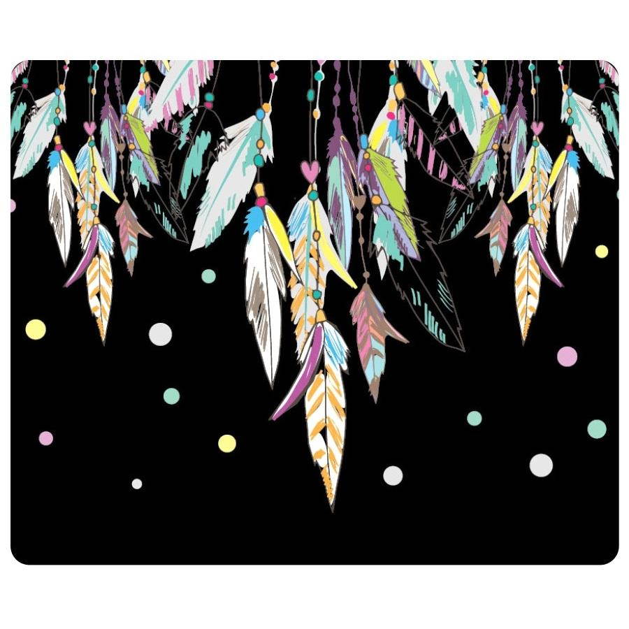 OTM Hipster Prints Black Mouse Pad, Dream Catcher Color