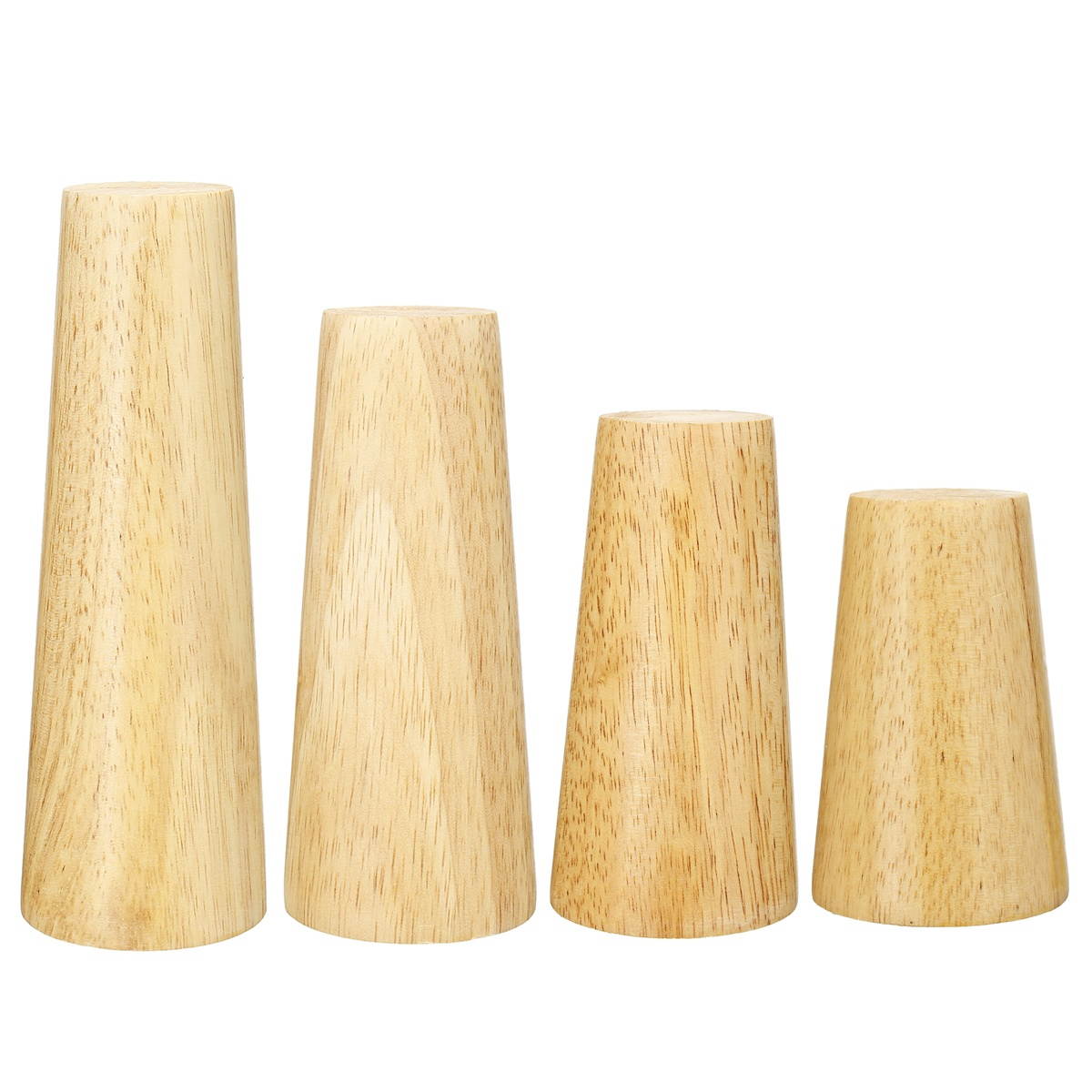 4Pcs/Set Solid Wooden Cone Angled Furniture Legs Kit Sofa Table Chair Stool Part Leg Support 8cm