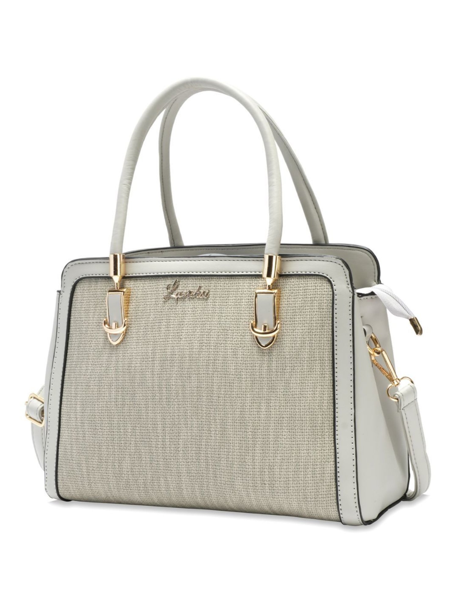 Luvoksi Grey Textured Large Satchel Handbag