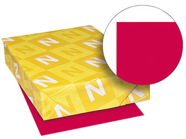 Wausau Paper 22751 Astrobrights Colored Card Stock, 65 lbs., 8-1/2 x 11, Re-Entry Red, 250 Sheets