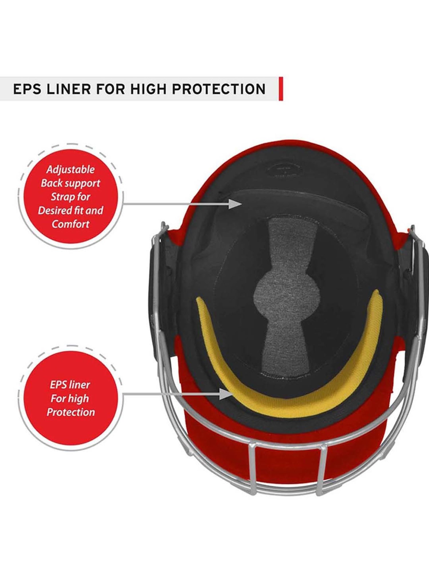 DSC Scud LITE Titanium Premium Cricket Helmet with Neck Guard Size - M