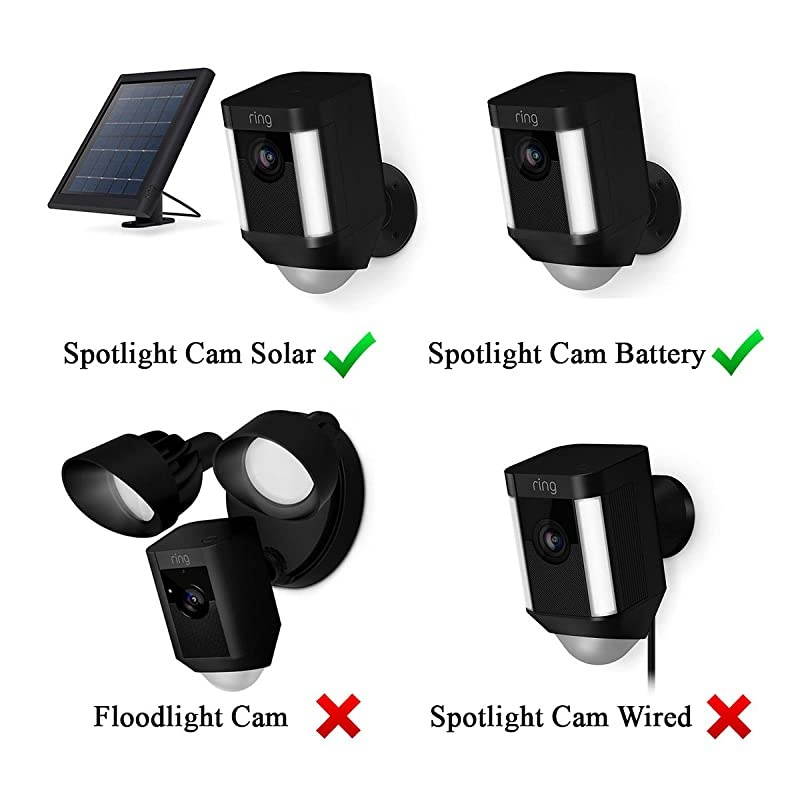 Skin Case Cover for Ring Spotlight Cam Battery or Solar Offer Sun Glare UV Weather Protection Disguise Spot Light Security Camera Dark Gray