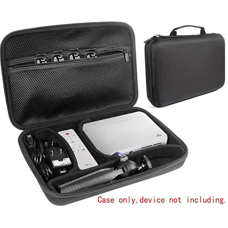 Case for WOWOTO H8 Video WOWOTO DLP LED Video Projec Slim Desgin Mesh Pocket Smart dividers for Remote Controller Adapter Tripod Tablet Stand Cables and Others