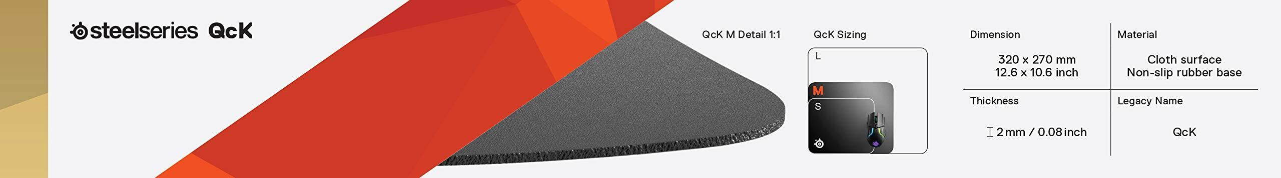 SteelSeries Qck Heavy M Extra Thick Non Slip Micro-woven Gaming Mouse Pad