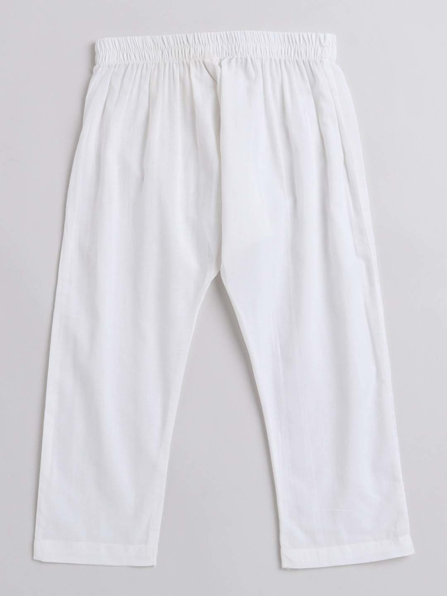 The Magic Wand Kids Pink & White Cotton Printed Full Sleeves Kurta Set