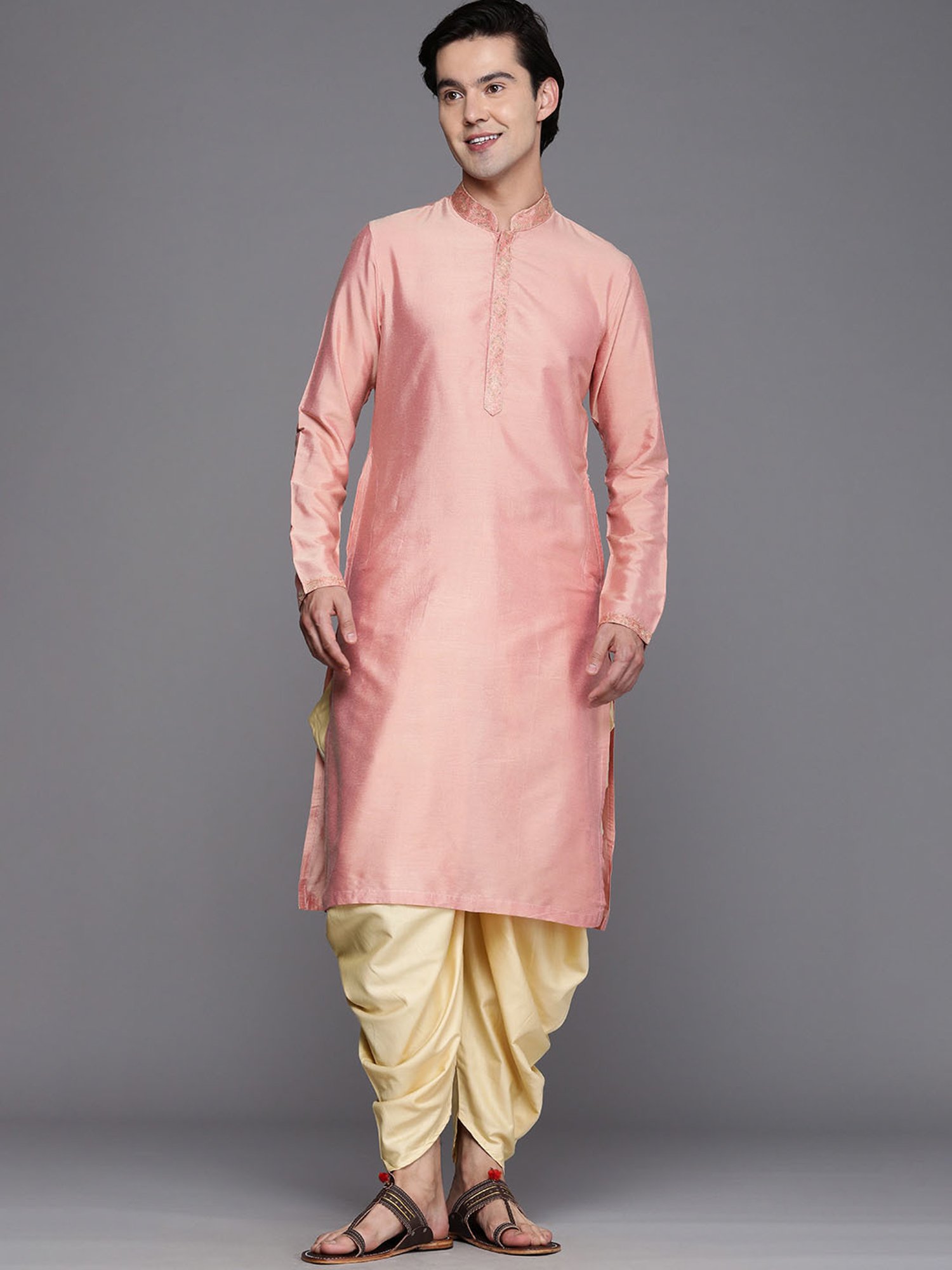 Ramraj ALAMEEN White Cotton Solid Dhotis