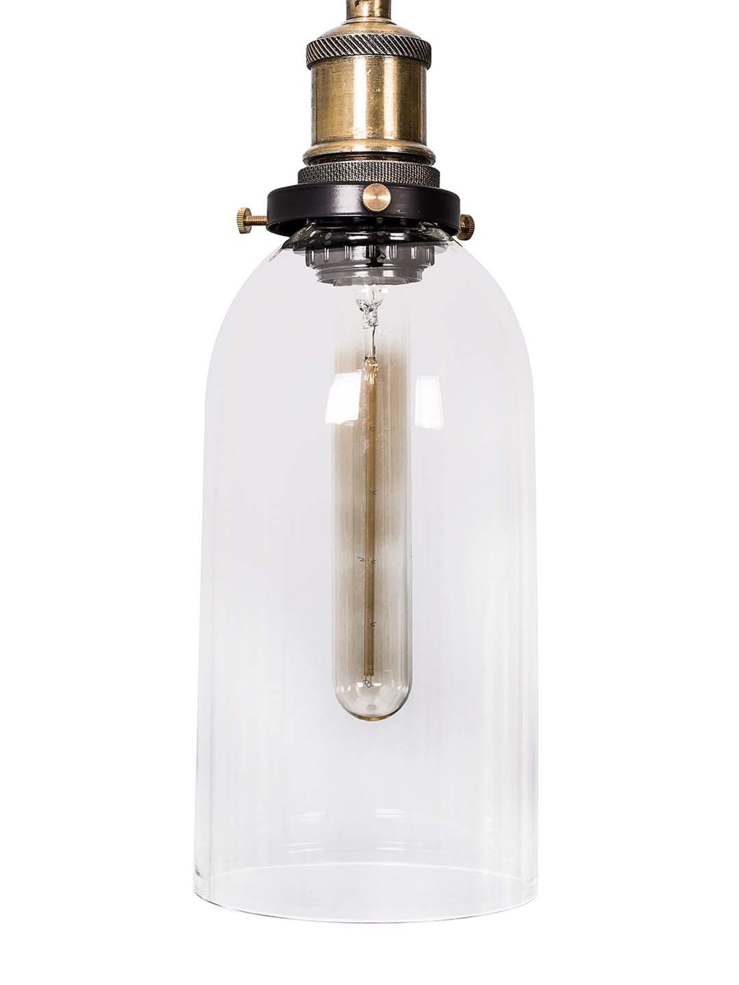 Fos Lighting 'Contemporary' Transparent Aluminium Hanging Light - Set of 1