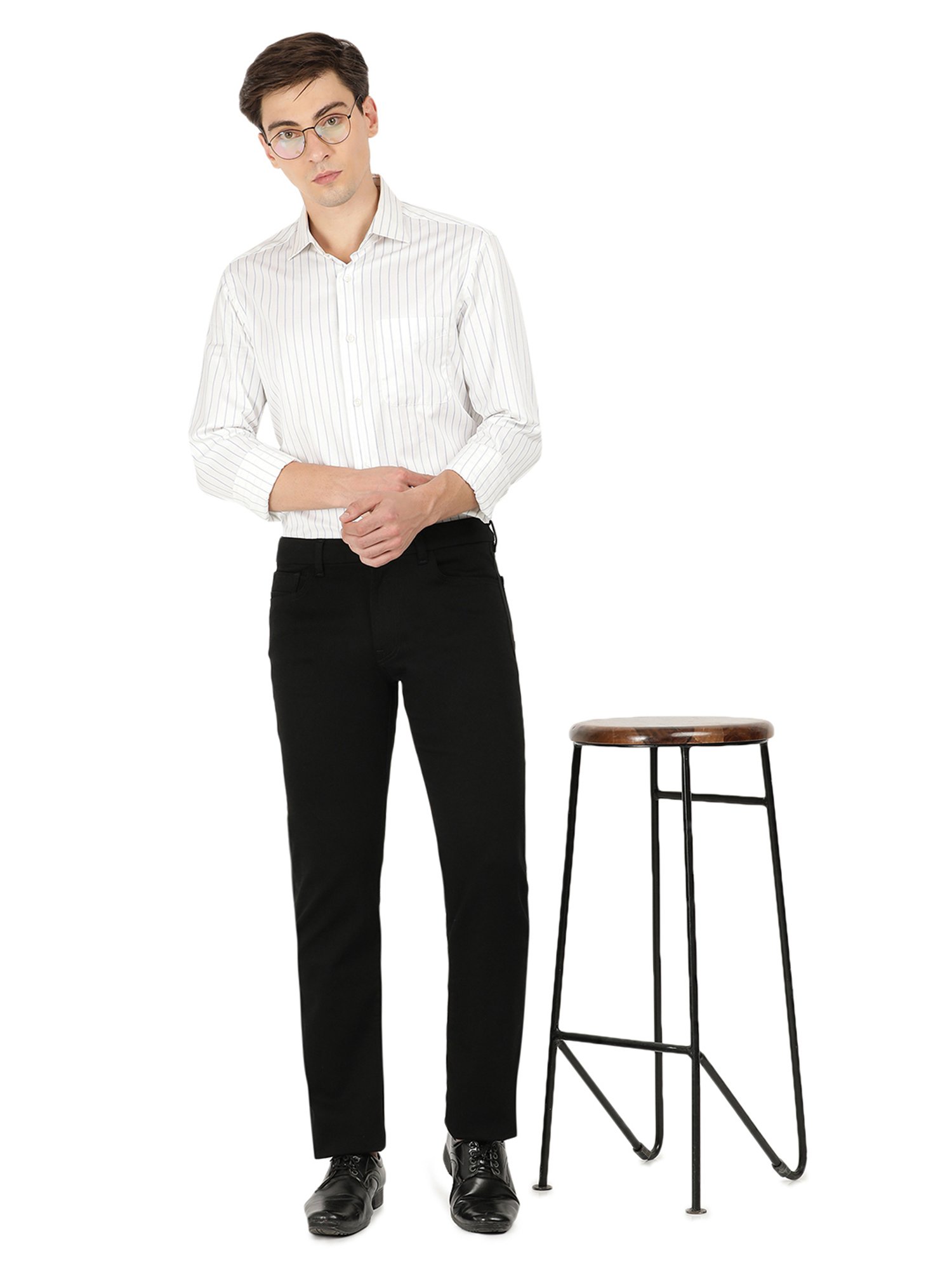 EVERBLUE Stay Black Midrise Five Pocket Trousers