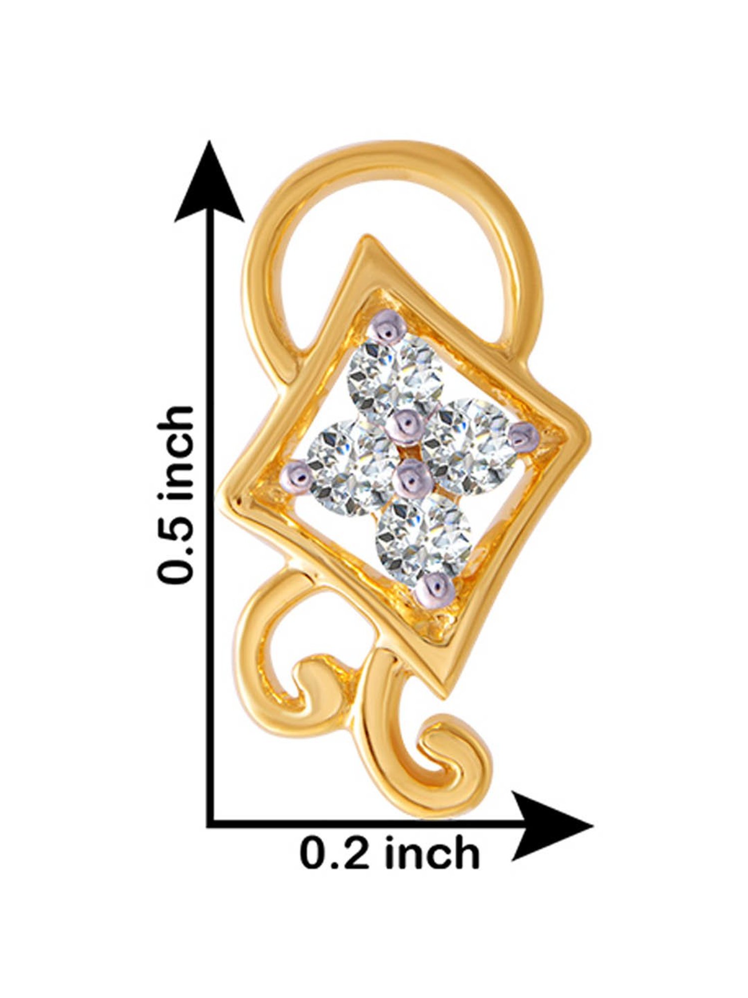 P.C. Chandra Jewellers 18 kt Gold & Diamond Earrings