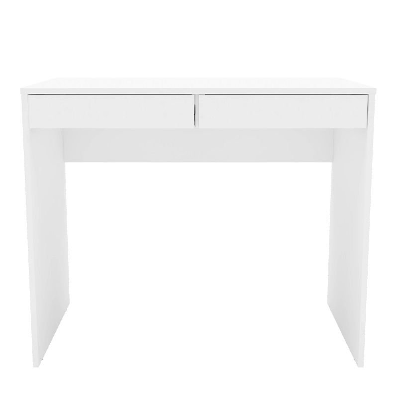 Crimson 2 Drawer Compact Student Desk White - Chique
