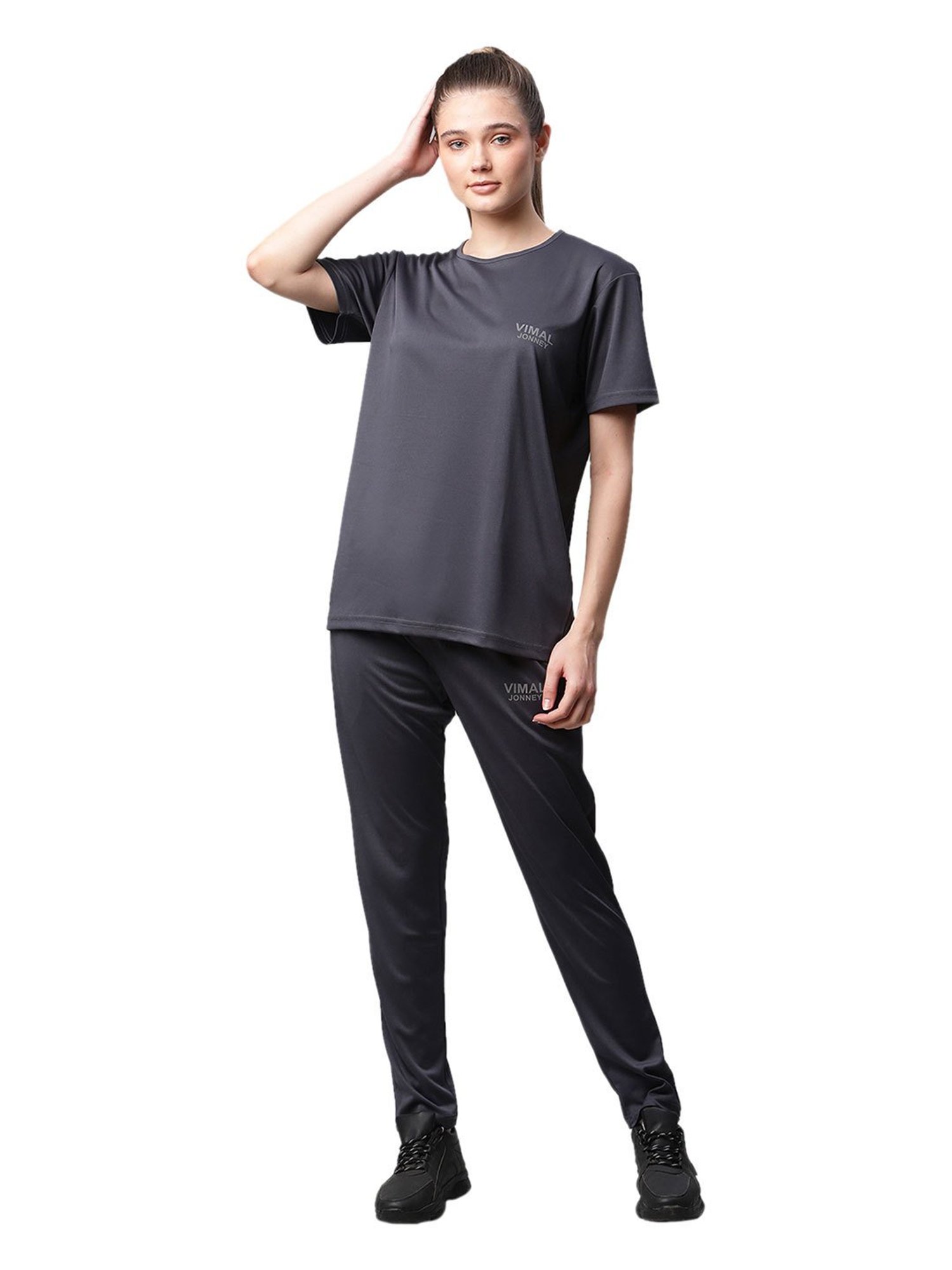 Vimal Jonney Multicolored Regular Fit T-Shirt With Trackpants (Pack Of 2)