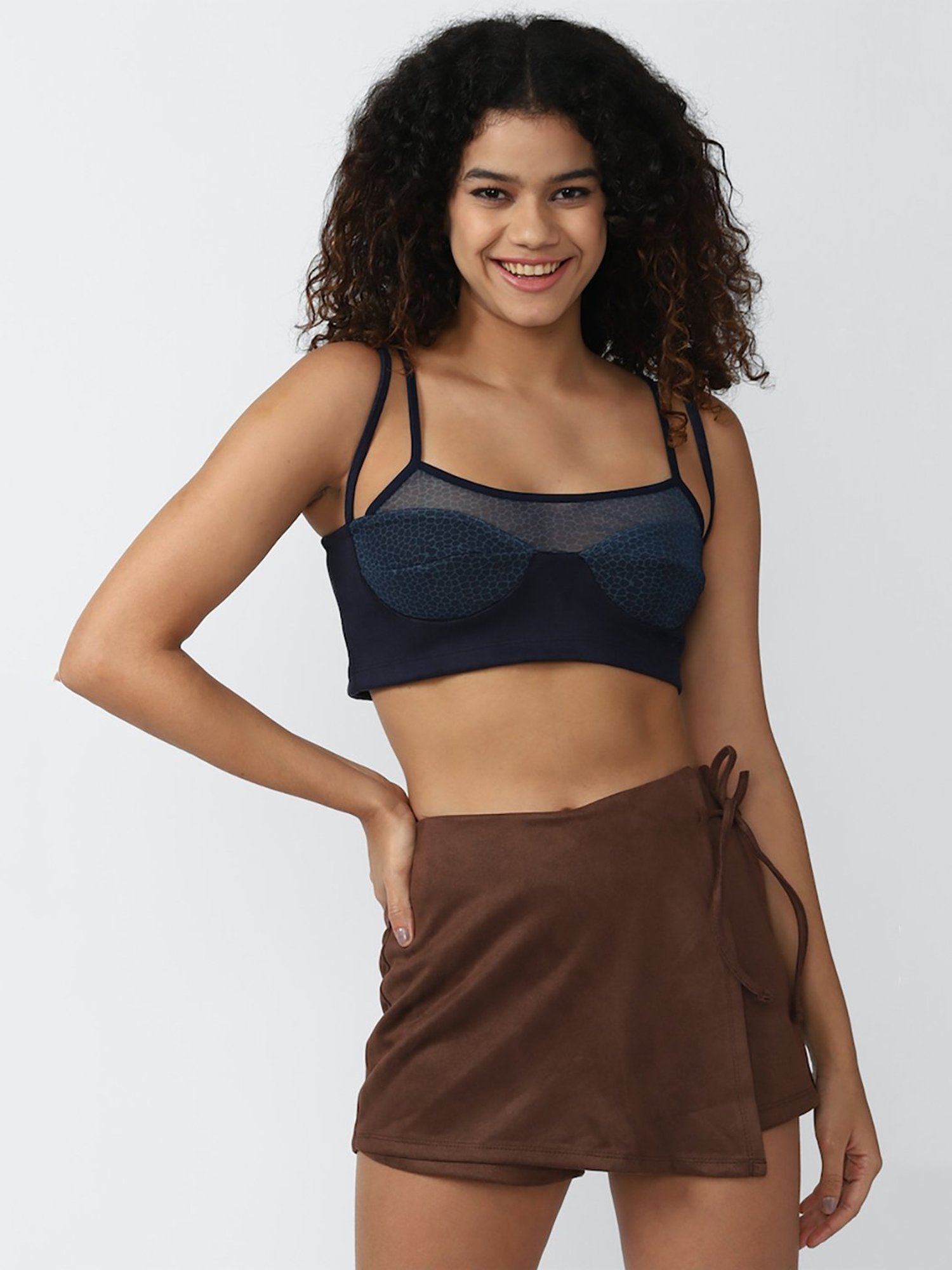 Forever 21 Navy Crop Top