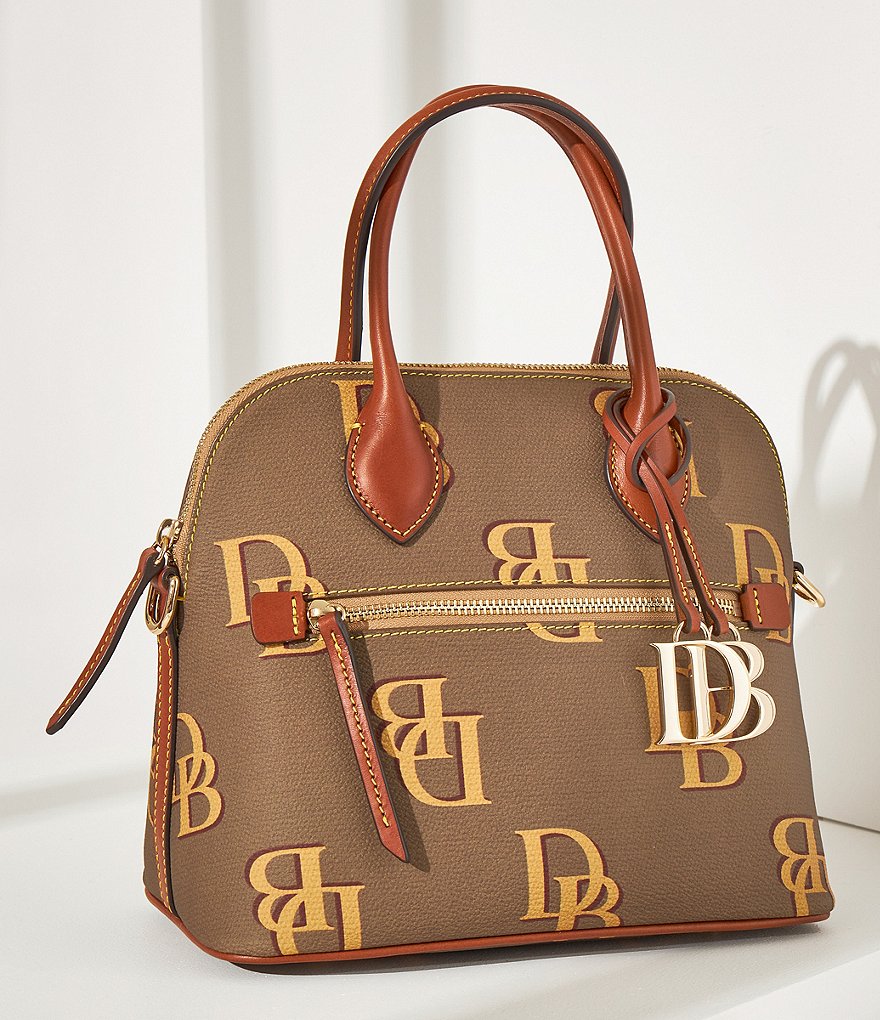 Dooney & Bourke Signature Monogrammed Collection Domed Satchel Bag