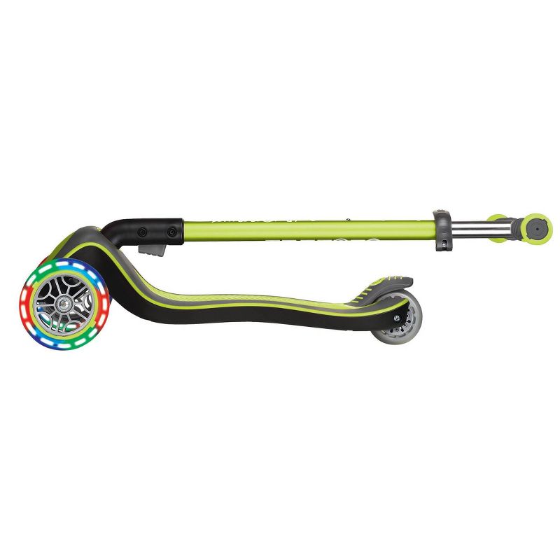 Globber Elite Deluxe Lights Scooter - Lime Green