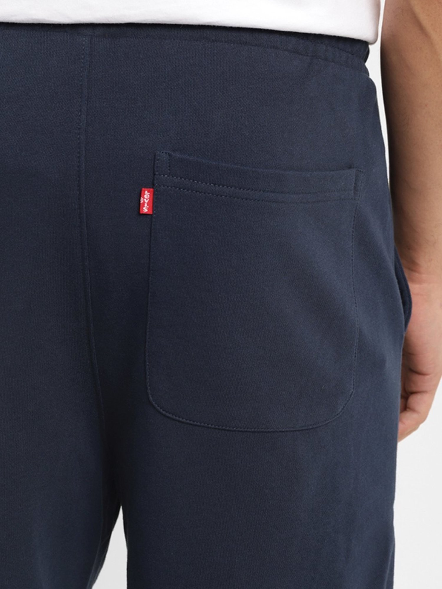 Levi's Navy Cotton Regular Fit Shorts