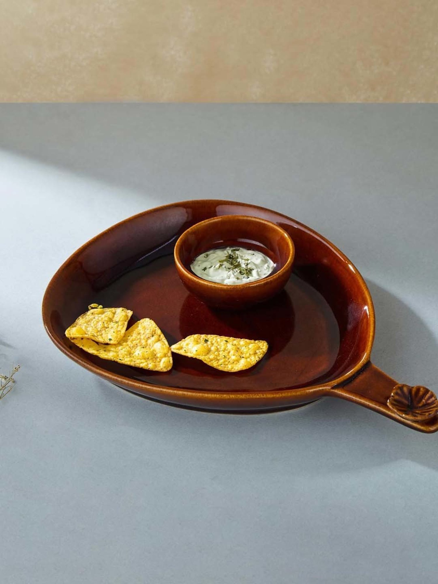 Fabindia Chitra Red Ceramic Large Oval Platter