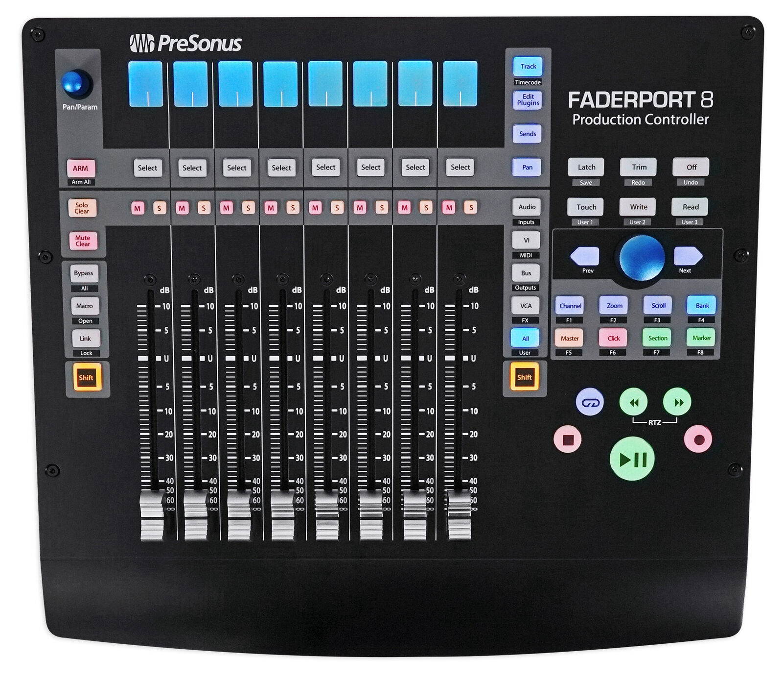 PRESONUS FADERPORT 8 USB 8-Channel Mix Production DAW Controller+JBL Monitors