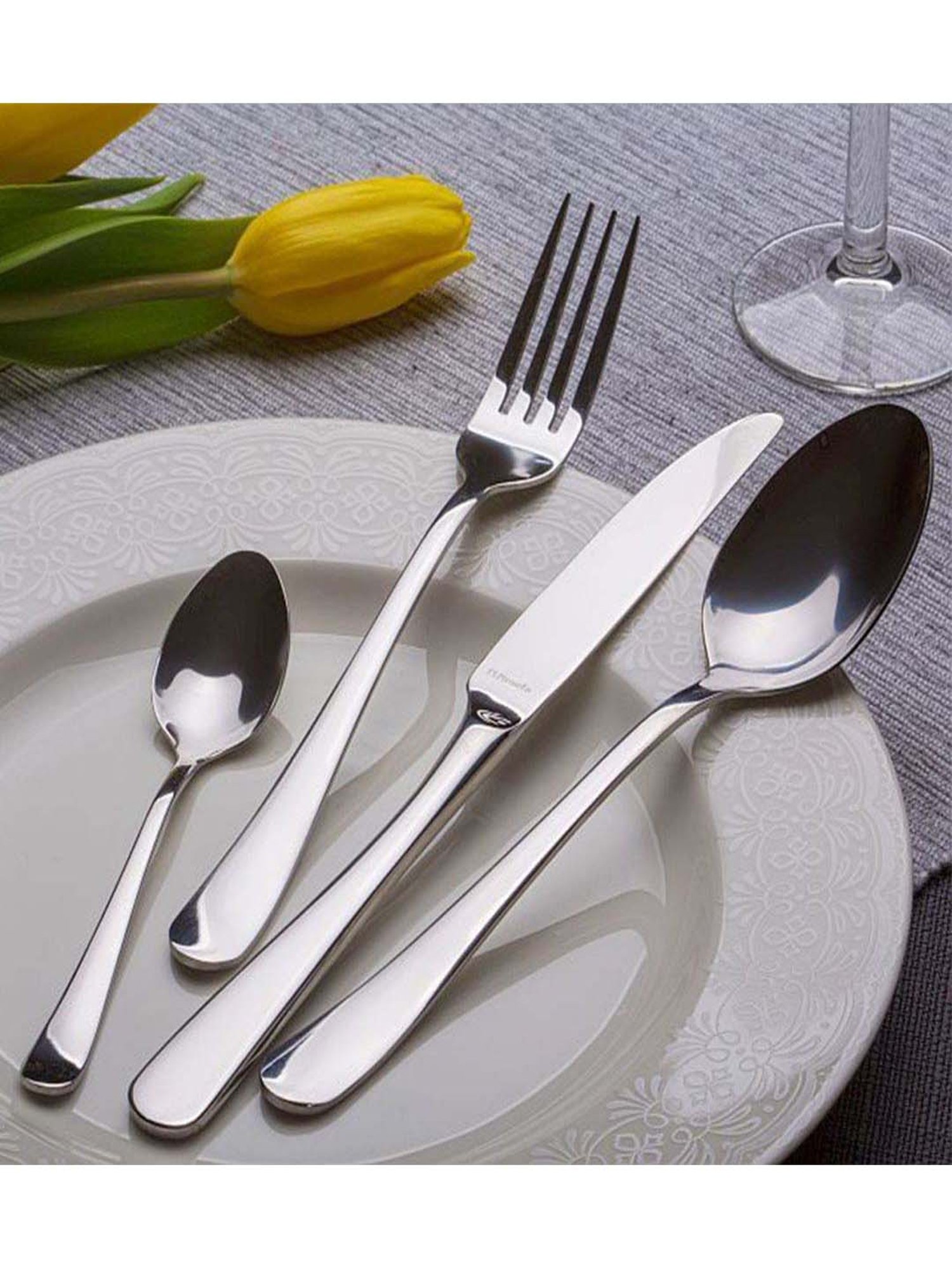 AMEFA Premier Austin Silver Stainless Steel 24 Piece Cutlery Set