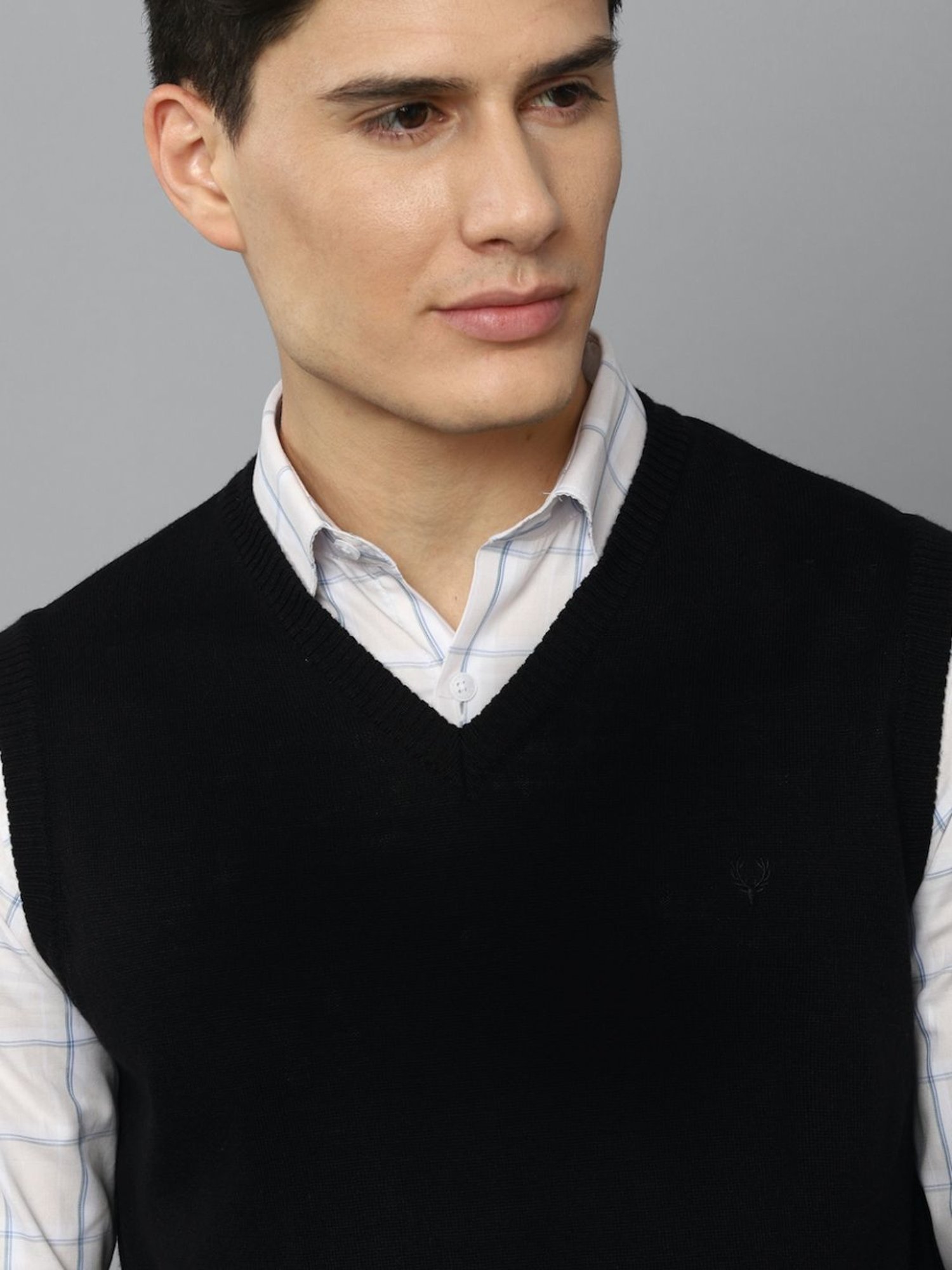 Allen Solly Black Regular Fit Sweater