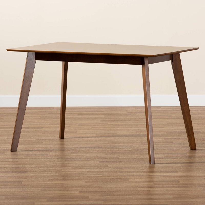 Maila Transitional Wood Dining Table Brown - Baxton Studio