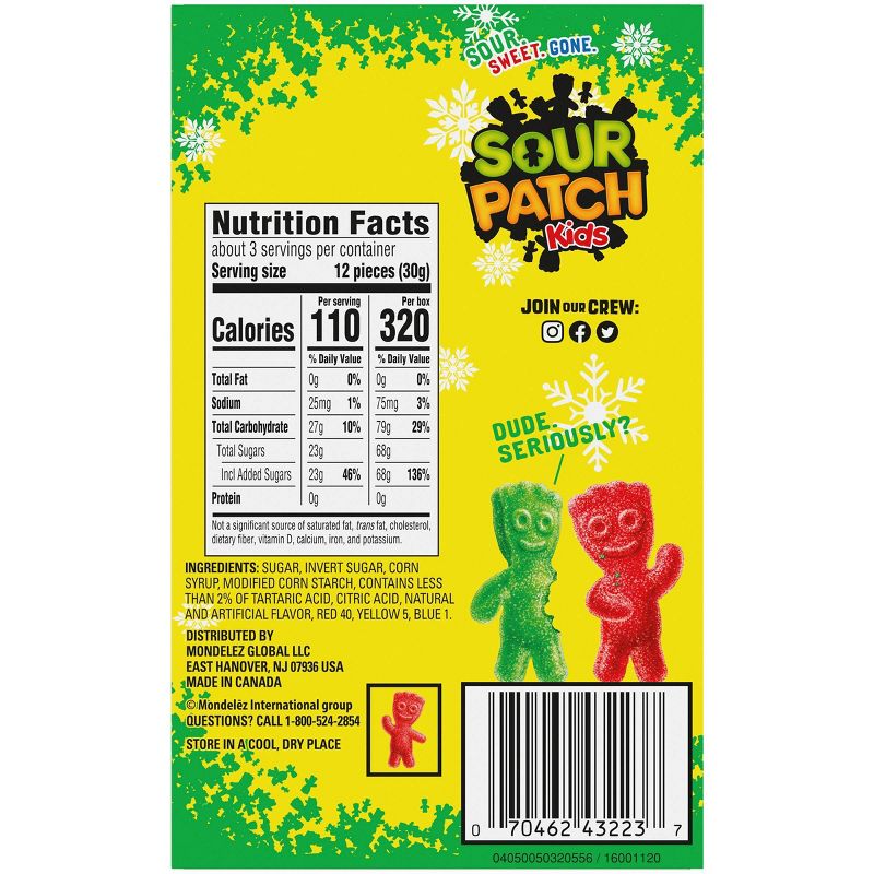 Sour Patch Kids Holiday Theater Box - 3.1oz