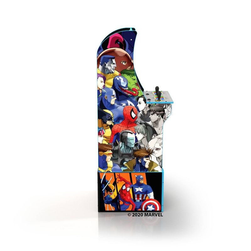 Arcade1Up Marvel vs Capcom with Stool Riser-Lit Marquee