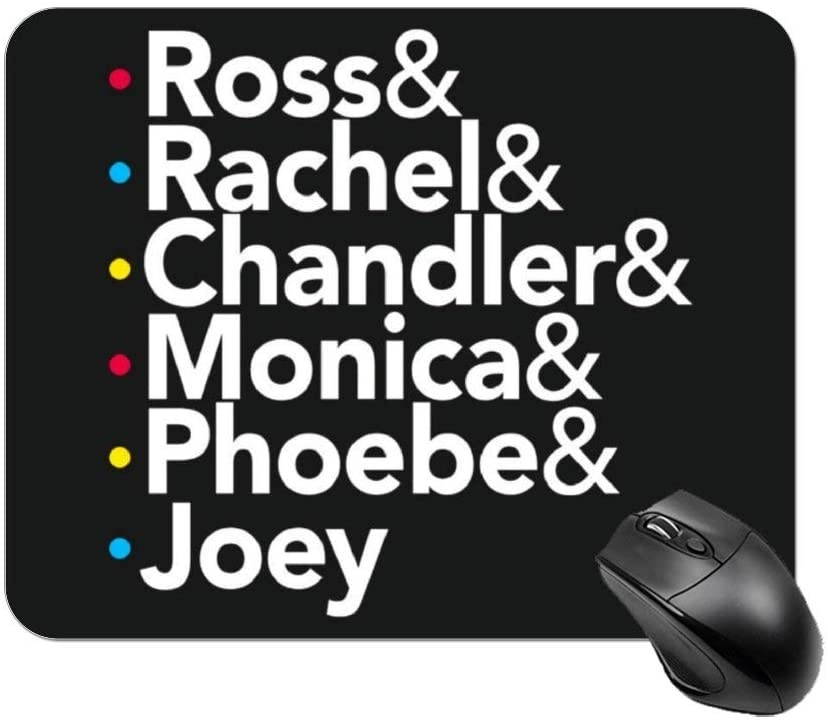Custom Friends Friends TV Show Helvetica Mouse Pad with Stitched Edge, Fashion Design Mouse Mat, Non-Slip Rubber Base Mousepad for Laptop, Computer & PC,7.87&times;9.84 inches