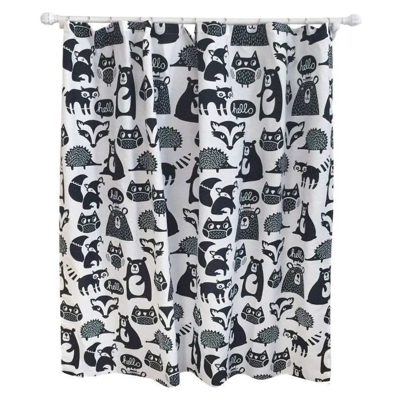 Forest Friends Shower Curtain Black - Pillowfort™
