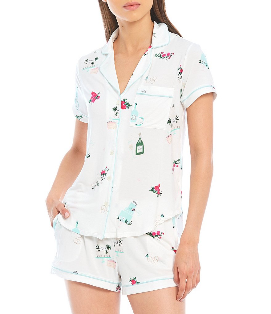 Cabernet Paisley Printed Woven Coordinating Pajama Set