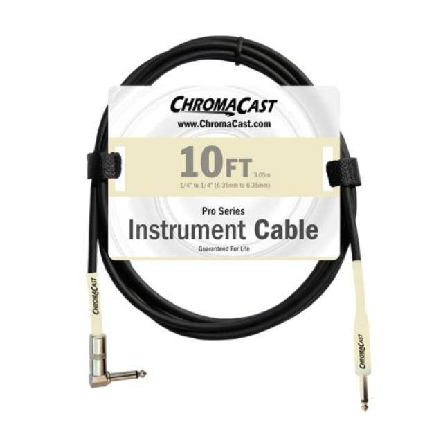 chromacast vanilla cream 10feet pro series instrument cable, anglestraight ccpscblsa10vc