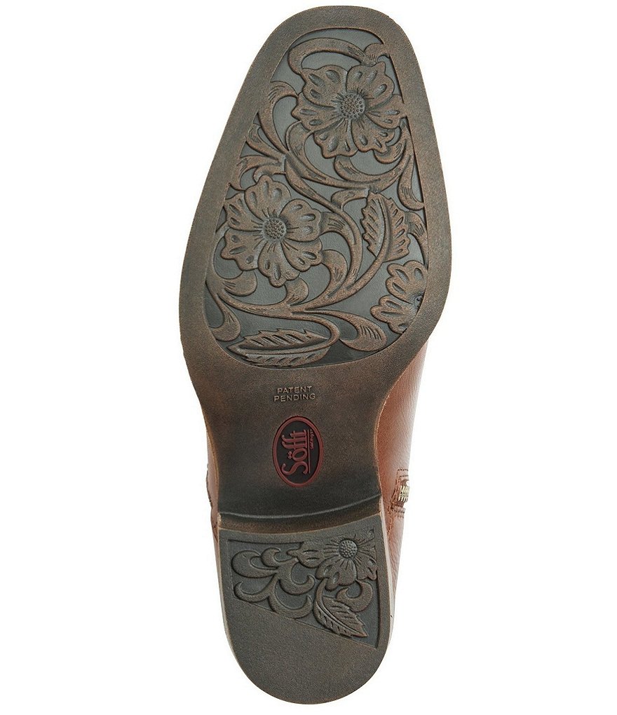 Sofft Canelli Leather Double Zipper Block Heel Booties