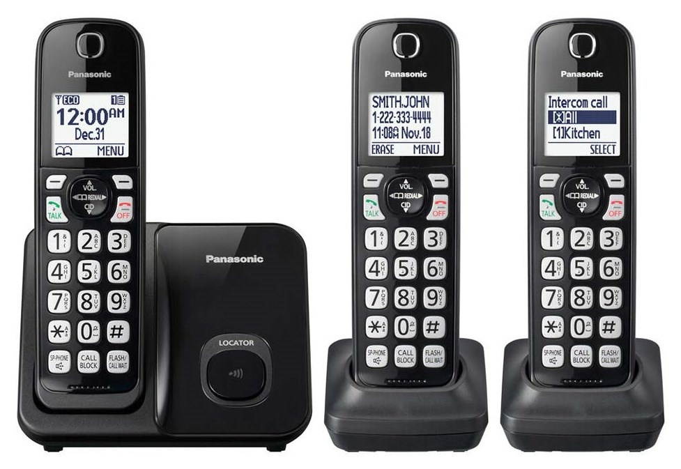 Panasonic KX-TGD513B Cordless Phone With Handset Cordless Phone - 3 Handsets