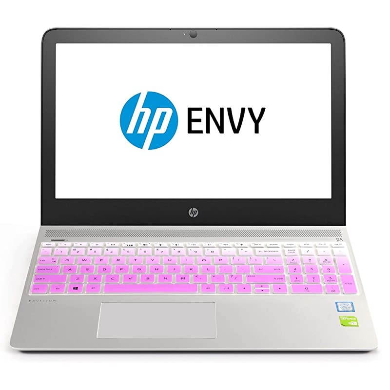 Cover Skin for 156 HP Pavilion X360 15BR075NR 15MBP012DX BP011DX BP111DX BP112DX 15MBQ021DX BQ121DX 15BS020NR 15BS020WM 15BS013DX 15BW011DX HP ENVY 17M gradualpurple+clear