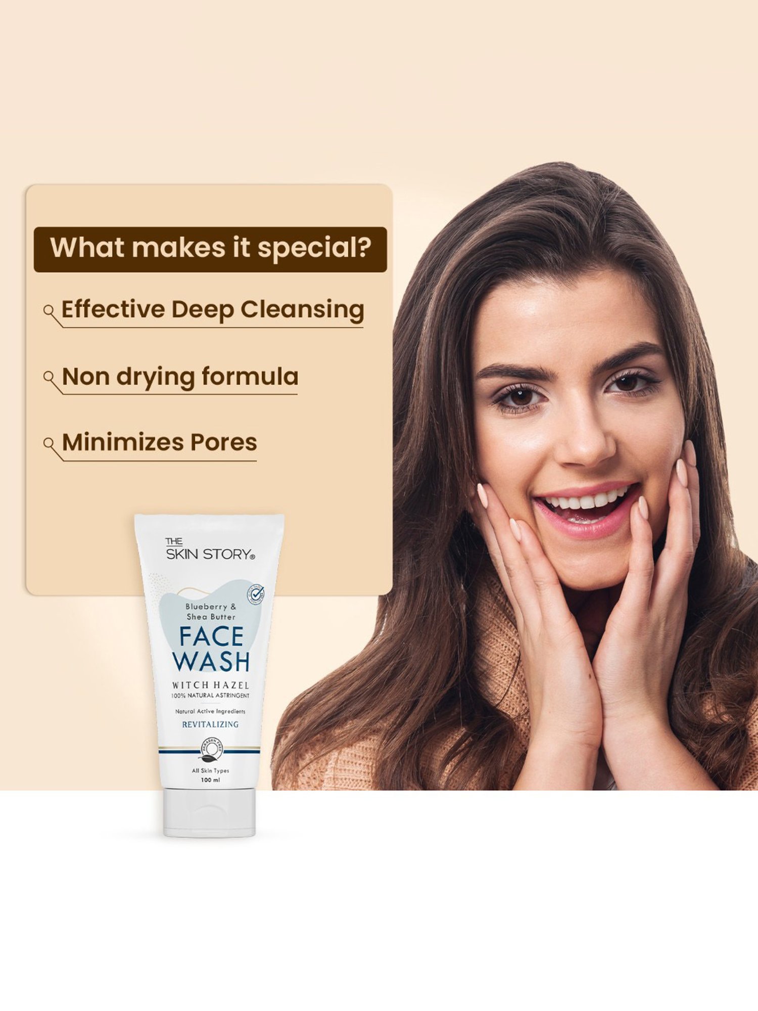 The Skin Story Blueberry & Shea Butter Revitalizing Face Wash - 100 ml