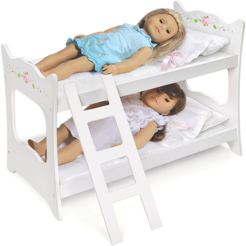 Badger Basket White Rose 18" Doll Bunk Bed