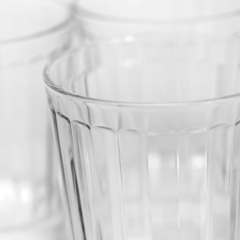 Pasabahce Optica 4 Piece 13 Ounce Double Old Fashioned Set in Clear Glass