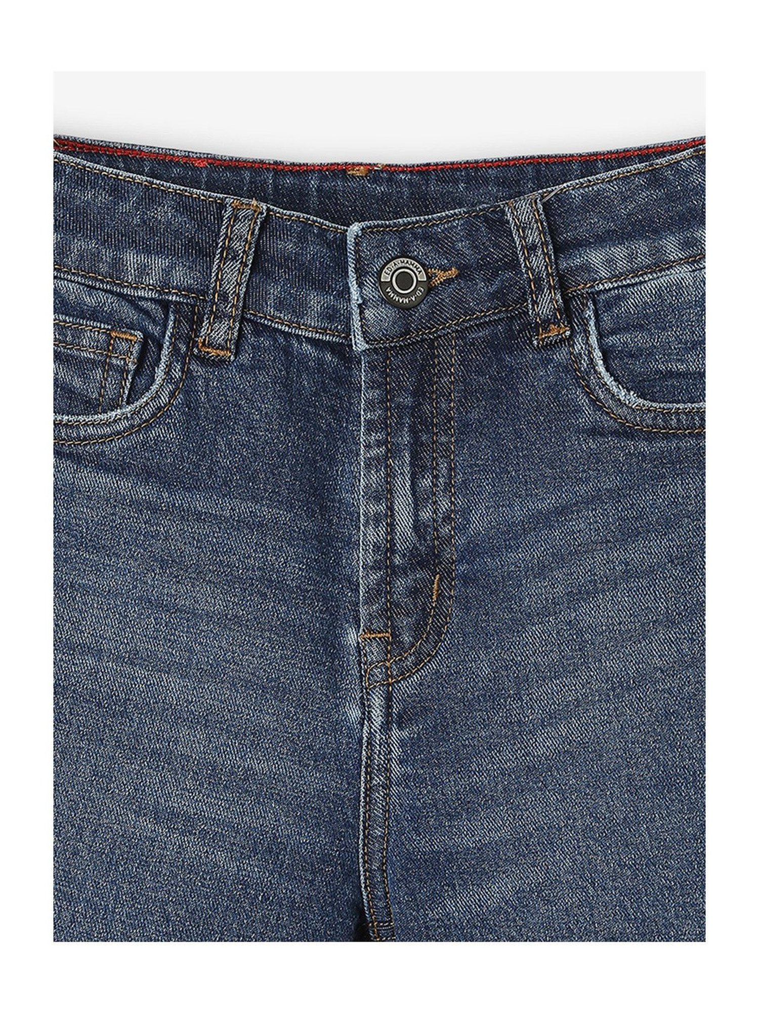 Ed-a-Mamma Boys Blue Solid Denim Shorts