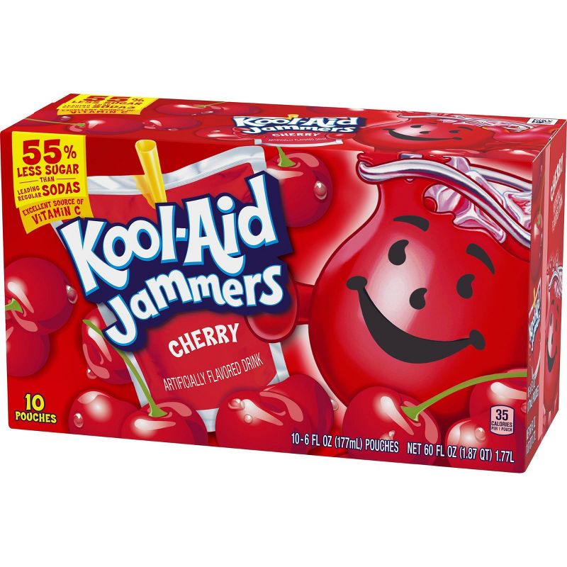 Kool-Aid Jammers Cherry Juice Drinks - 10pk/6 fl oz Pouches
