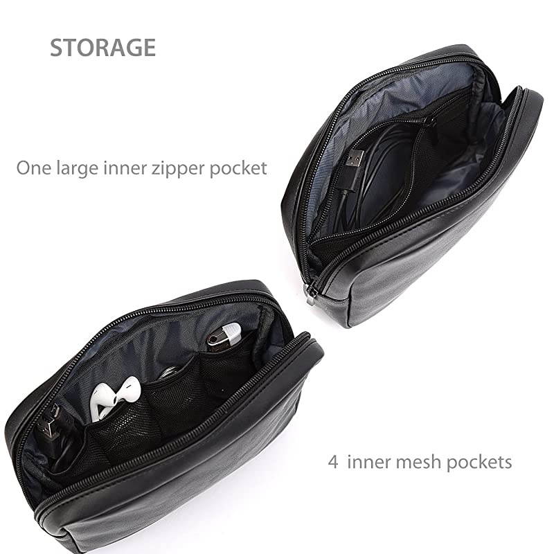 Accessories Bag Organizer Power Bank Case Electronics Accessory Travel Gear Organize Case Cable Management Hard Drive Bag Black