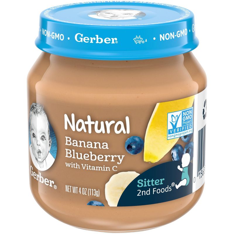 Gerber 2nd Food Natural Banana Blueberry Baby Meals - 4oz