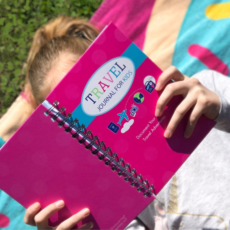 Travel Journal for Kids 8.5"x5.5" Pink - Kahootie Co
