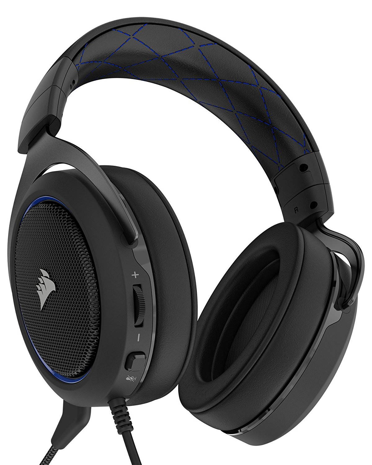 Corsair HS50 - Stereo Gaming Headset - Discord Certified Headphones - Works with PC, Mac, Xbox One, PS4, Nintendo Switch, iOS and Android &ndash; Blue