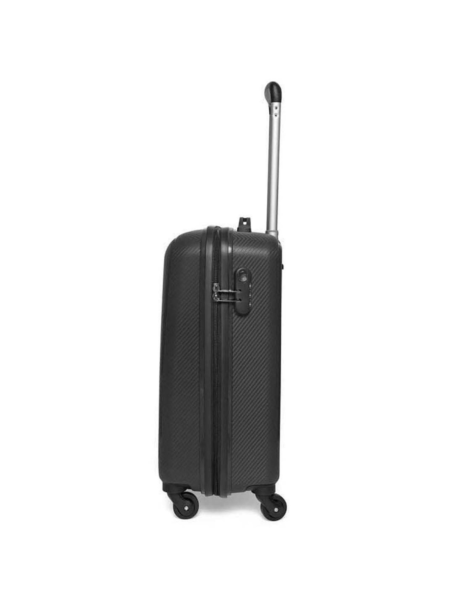 Aristocrat Black Pearl Black Solid Hard Cabin Trolley Bag - 49 cm
