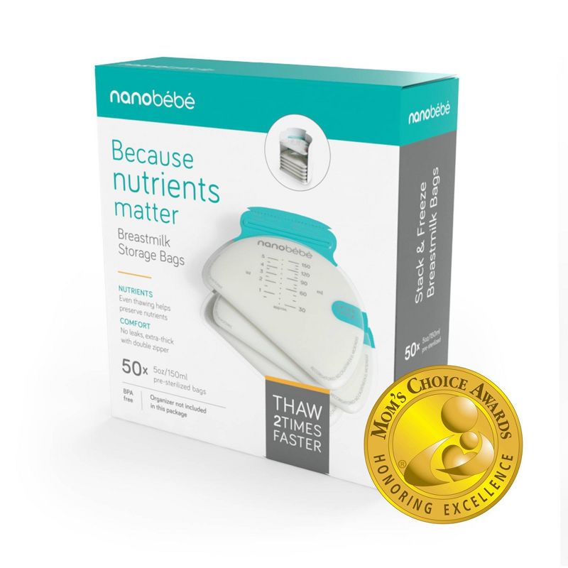 Nanobebe 50ct Breast Milk Storage Bags